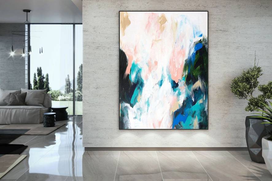 Entryway Handmade Hallway Abstract Canvas Wall Art D7J6U
